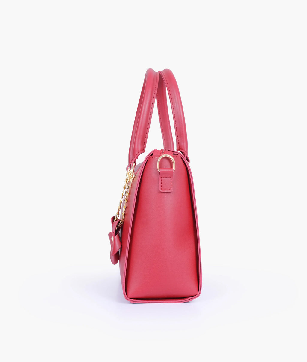 Elegance Blossom Mini Tote Rose Red
