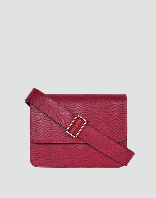 Cube Crossbody Mini Cherry Red Hover Image